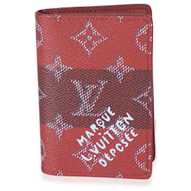 Organizzatore da tasca Heritage in tela Monogram rossa Louis Vuitton