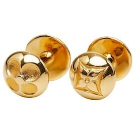 Botões de punho Louis Vuitton banhados a ouro M30974