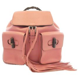 Mochila Gucci de cuero rosa