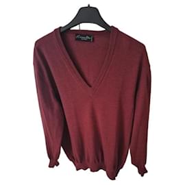 Christian Dior Wollpullover in Bordeaux
