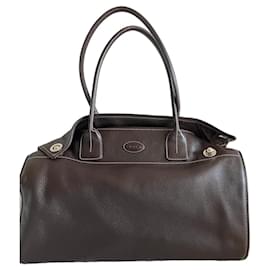 Bolsa Tod's em couro granulado marrom