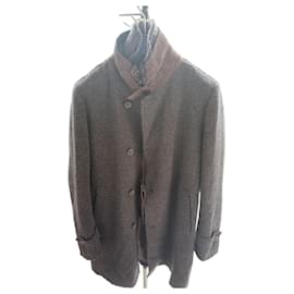 Autre Marque Abrigo Gimo's Italiana Lana Gris y Ante