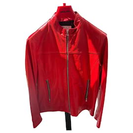 Autre Marque Mangotti Herren Lederjacke in Rot