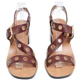 Céline Phoebe Philo Sandali in pelle burgundy