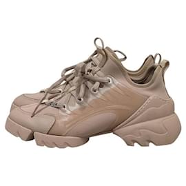 Sneakers Dior D-Connect in pelle beige e PVC con lacci sz.37.5 usato
