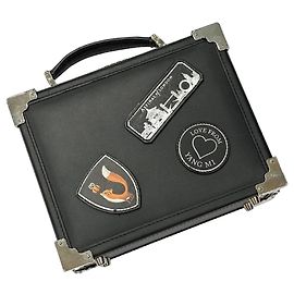 Borsa Mini Trunk in pelle nera Aspinal of London usata