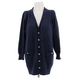 Cardigan blu navy in cashmere - Chanel