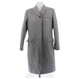 Thom Browne Abrigo de lana gris