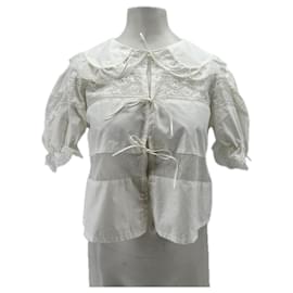 Autre Marque Camicetta bianca in cotone MAISON CLEO x YOLAINE