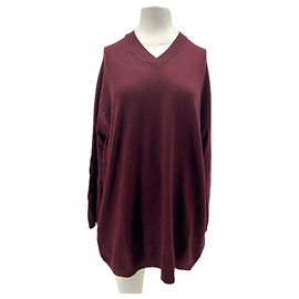 Autre Marque Jersey BITE de lana color burdeos cuello en V