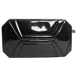 Clutch aus schwarzem Lackleder - Alexander Mcqueen