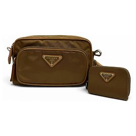 Bolso de hombro de nylon y cuero Prada 2VH172