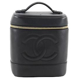 Beauty Case Chanel Black CC Caviar