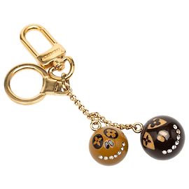 Louis Vuitton Portachiavi e Charm per borsa Jack e Lucie in doratura, strass e resina