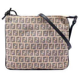Fendi Beige Zucchino Canvas Crossbody