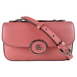 Borsa a tracolla in pelle rosa Gucci