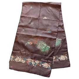 Lenço de seda Christian Dior com padrão floral
