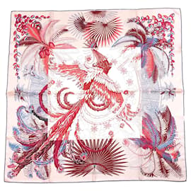 Carré Hermès Mythiques Phoenix 90 cm seta rosa