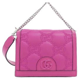 Borsa a tracolla in nylon rosa Gucci