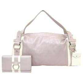 BORSA + PORTAFOGLIO LANCEL LAURE MANAUDOU PELLE IRIDESCENTE ROSA