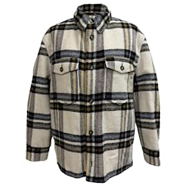 Chaqueta acolchada de franela a cuadros Ervey Isabel Marant Etoile en lana multicolor