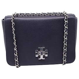 Borsa a tracolla Tory Burch Mercer in pelle blu navy