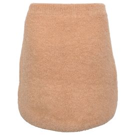 Minifalda Ba&Sh con detalle de pelo en lana beige