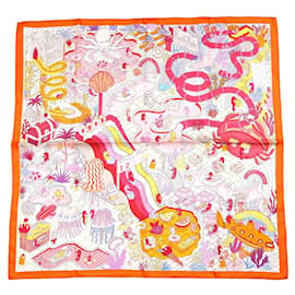 Carré Hermès Splash Park 90 cm in seta - Arancione