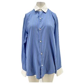 Autre Marque Camicia CALEB a righe blu in viscosa
