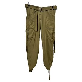 Pantalones de satén verde Barbara Bui