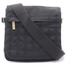 Chanel Backpack New Travel Line Black Leather Chanel New Travel Line Backpack Black Leather Cloth ref  main image 4