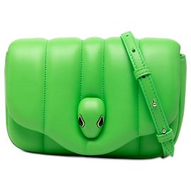 Bulgari Bolsa 2-Way em couro verde Bvlgari x Ambush Serpenti