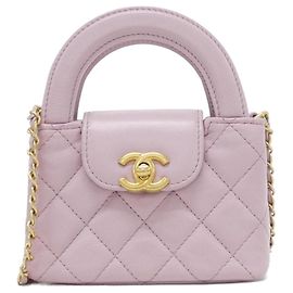 Borsa a mano in pelle rosa Chanel AP3435
