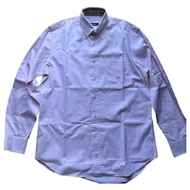 Camicia Burberry in cotone rosa a maniche lunghe