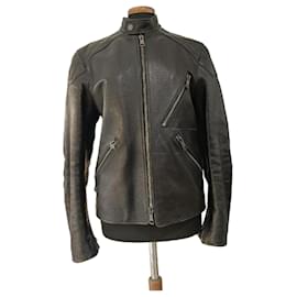 Burberry Brit Lederjacke Schwarz