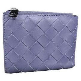 Cartera bi-fold Bottega Veneta en morado
