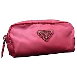 Bolso Pouch Prada Pink Triangle