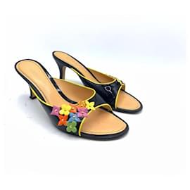 Sandali Louis Vuitton in vernice con fiori