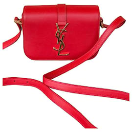 Saint Laurent Kaia Small Satchel - Pelle Rossa
