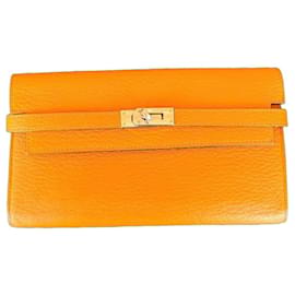Hermès Portefeuille Kelly Cuir Epsom Orange