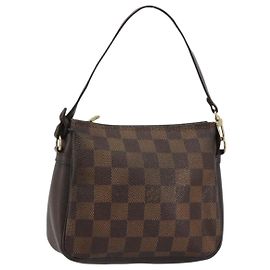 LOUIS VUITTON Damier Ebene Trousse Makeup Pouch N51982 LV Auth 184137