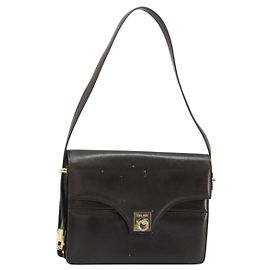 Céline Borsa a Spalla CELINE in Pelle Marrone Oro Auth 183437