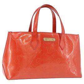 LOUIS VUITTON Monogram Vernis Wilshire PM Borsa Orenge Sunset M93644 Auth 184196