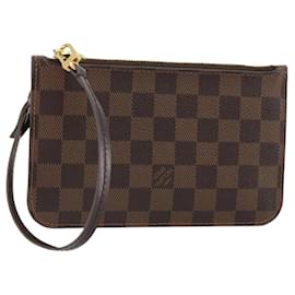 LOUIS VUITTON Damier Ebene Neverfull PM Pouch LV Auth 184121