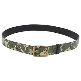 LOUIS VUITTON Cintura Monogram Camouflage 39.4" Green LV Auth 182701SM
