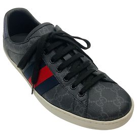 Sneakers Mono Ace GG Supreme nere da uomo Gucci