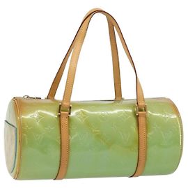 LOUIS VUITTON Monogram Vernis Bedford Hand Bag Baby Blue M91007 LV Auth 183212