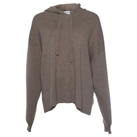 Autre Marque Davida cashmere, sudadera con capucha de punto en marrón