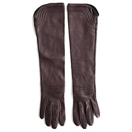 Gucci x Tom Ford Herbst 2003 Opernhandschuhe aus braunem Leder
