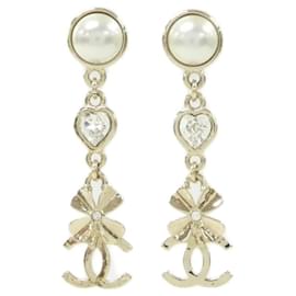 Orecchini a lobo Chanel AB8208 Oro e Bianco